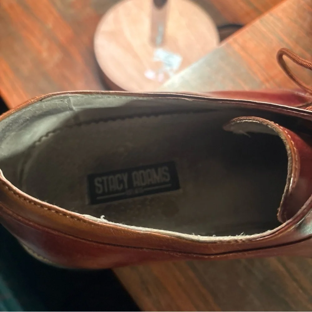 Stacy Adams Rich Brown Leather Oxfords